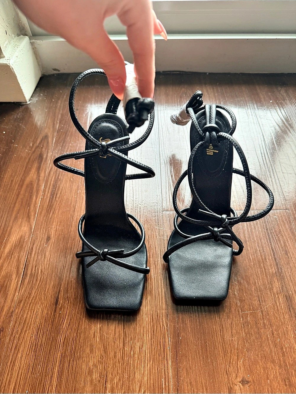SHEIN Black Strappy Heels